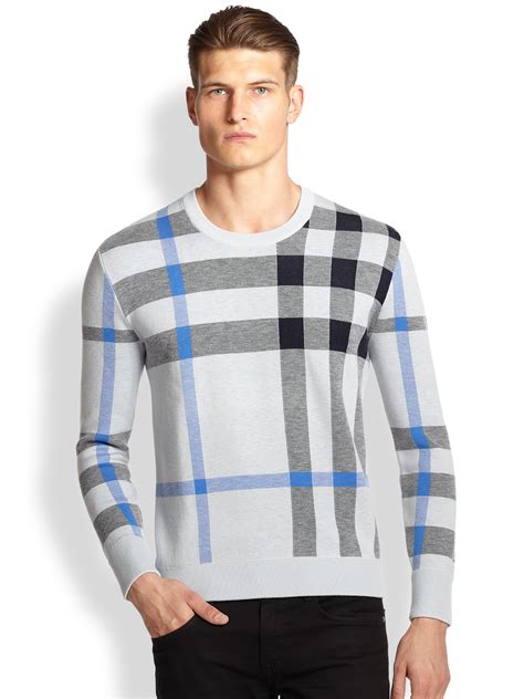 burberry color check sweater|burberry sweater for men.